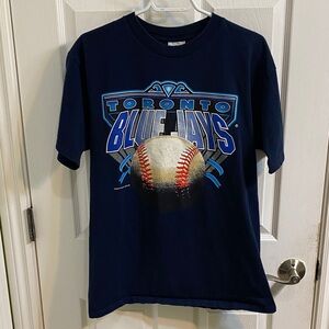Vintage Toronto Blue Jays Baseball 1996 Navy Men’s Tee Shirt Size Large Canada